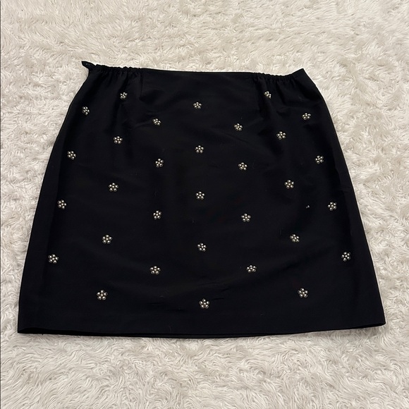 NWT Talbots faux pearl embellished black knee length skirt 20W - Picture 8 of 12